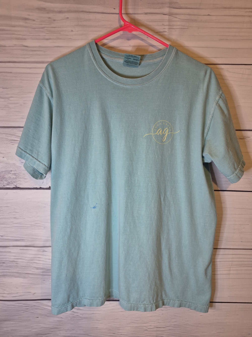 Aqua Short-Sleeve Cotton 'Take The Road Less Traveled Tee' with Script Logo Boho